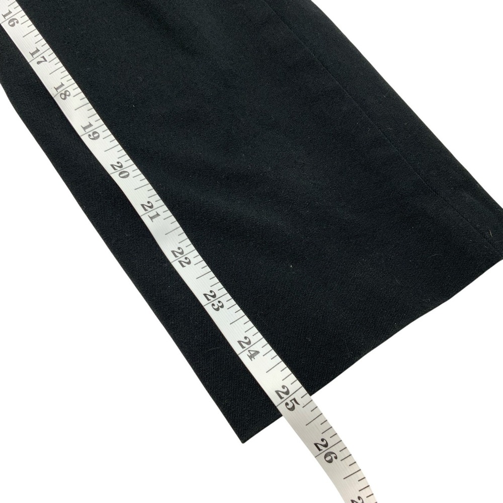 Lauren Ralph Lauren Womens Size 8P Black Pants Straight Leg Stretch Button Side - Picture 10 of 10
